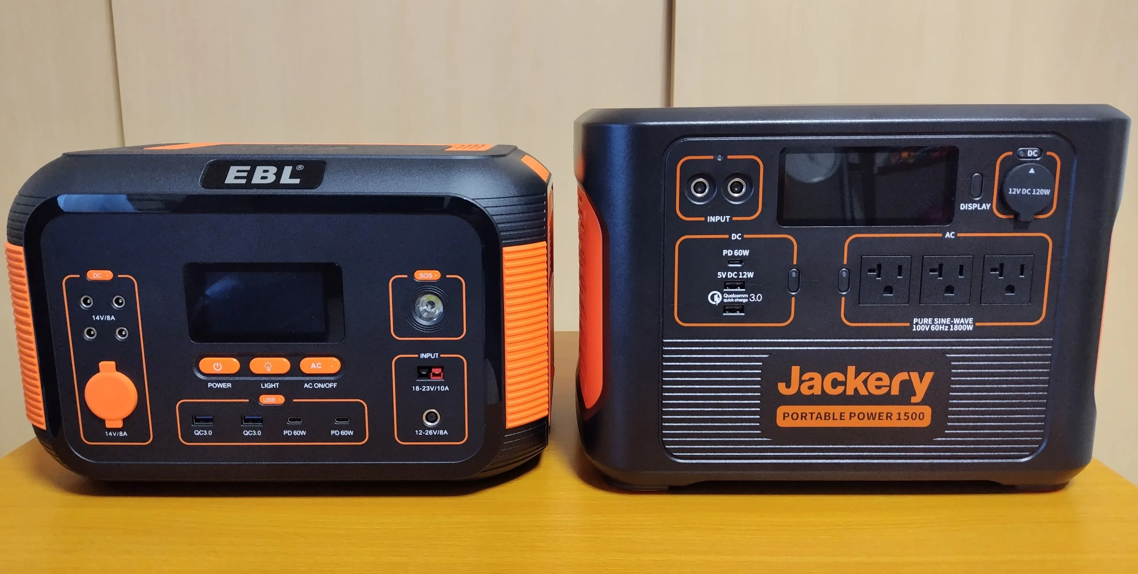 EBLポータブル電源　Jackery 比較